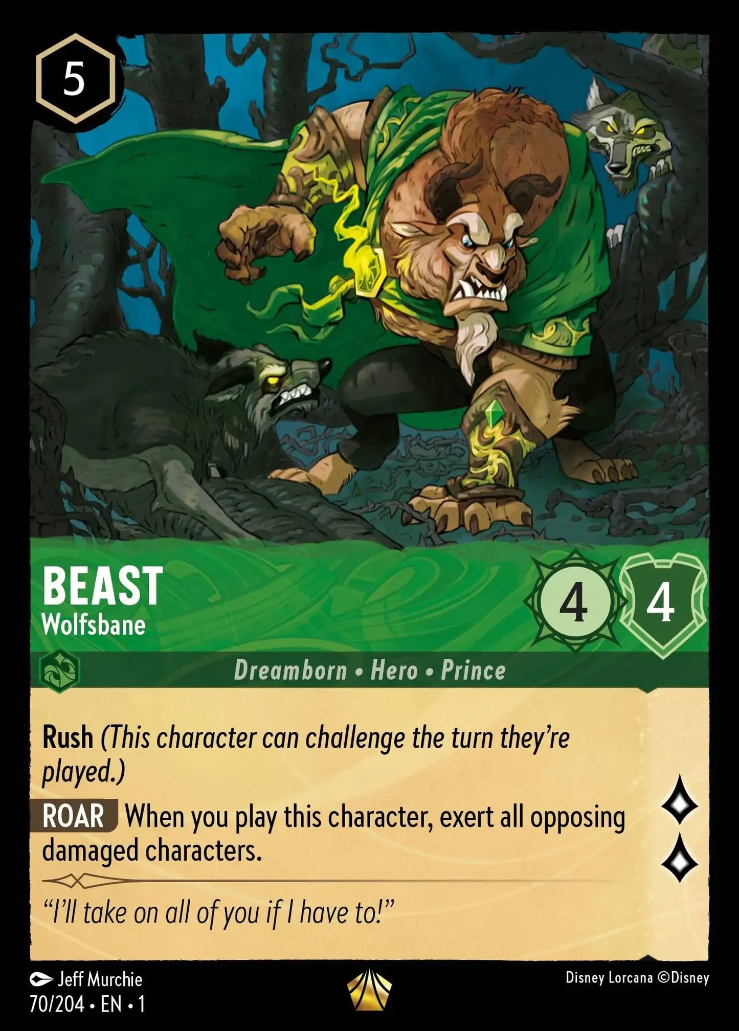 (070) Lorcana The First Chapter Single: Beast - Wolfsbane Legendary