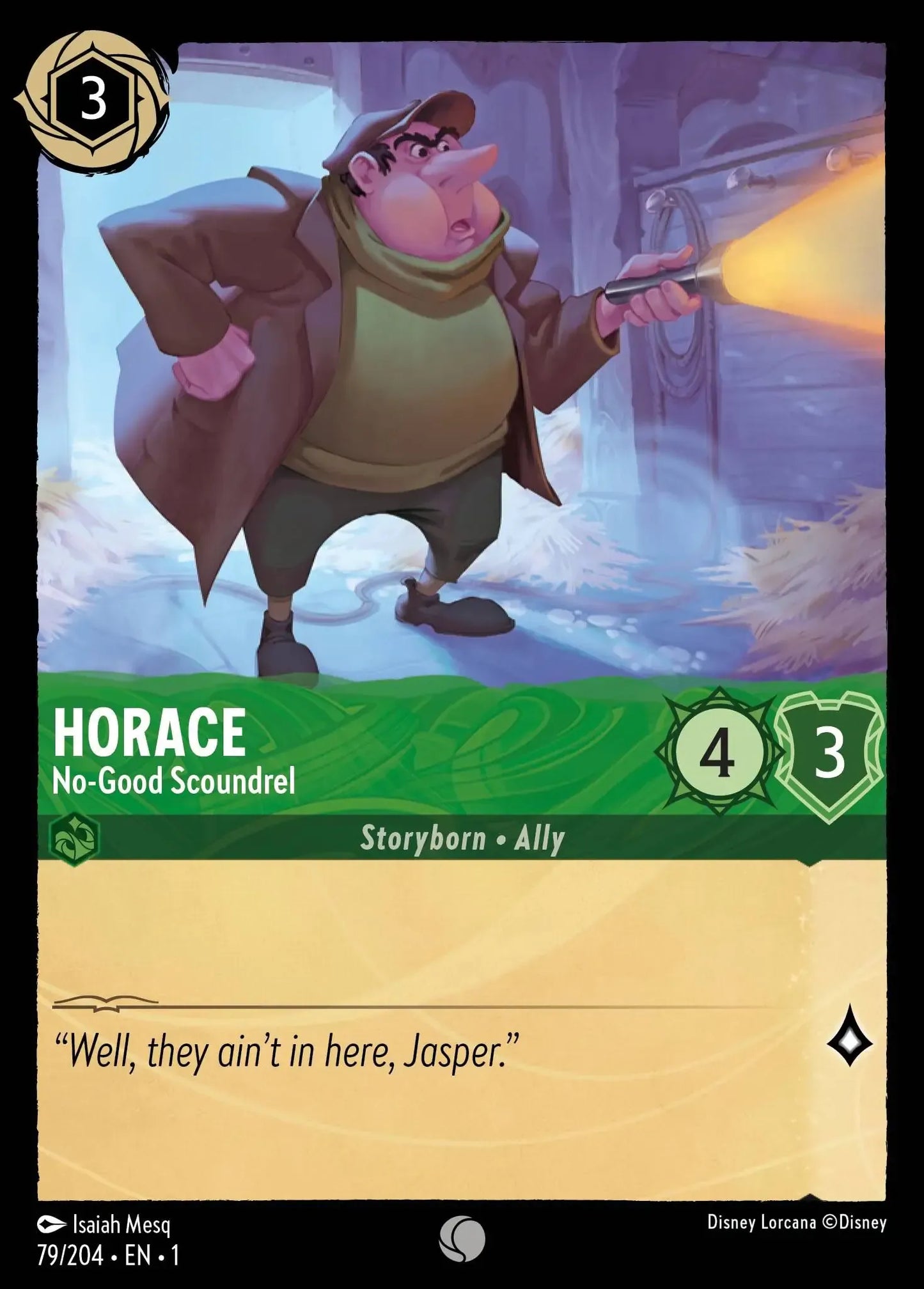 (079) Lorcana The First Chapter Single: Horace - No-Good Scoundrel Holo Common