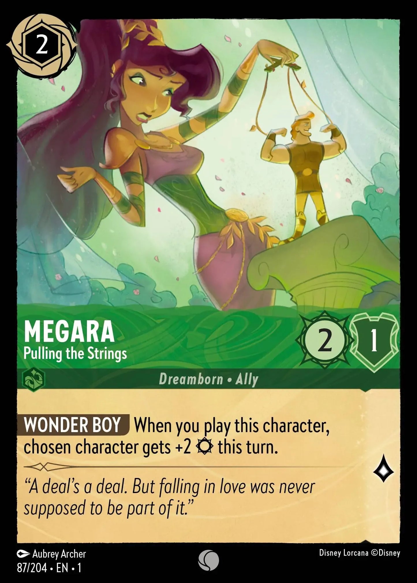 (087) Lorcana The First Chapter Single: Megara - Pulling the Strings Common