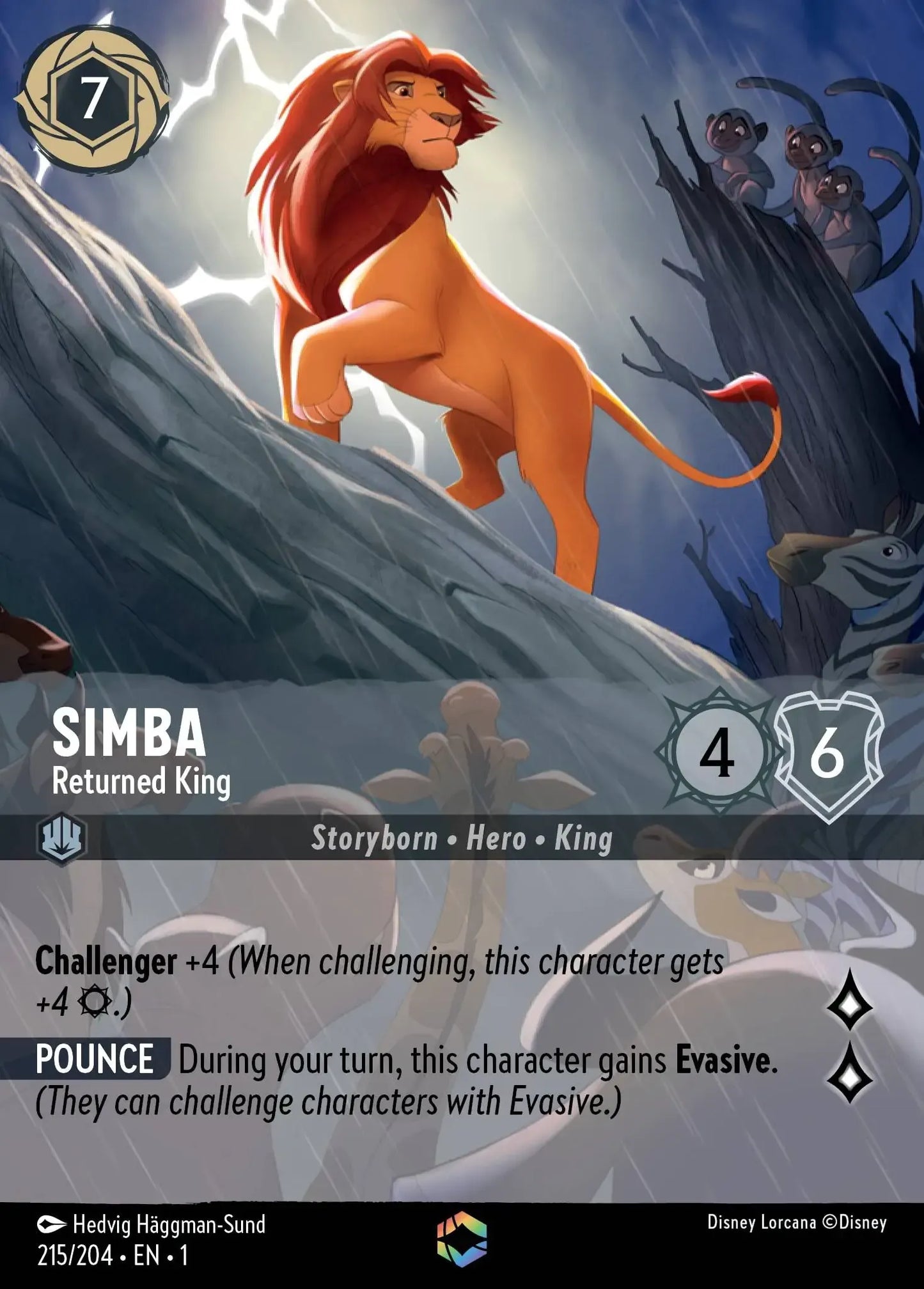 (215) Lorcana The First Chapter Single: Simba - Returned King (V.2) Enchanted