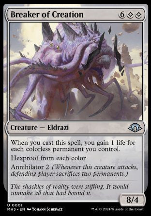 (001) Magic The Gathering Modern Horizons 3 Single: Breaker of Creation Uncommon