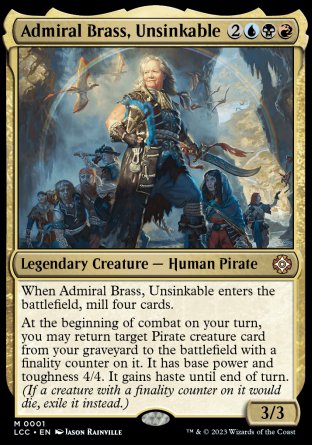 (001) Magic The Gathering Commander: The Lost Caverns of Ixalan Single: Admiral Brass, Unsinkable Holo Mythic