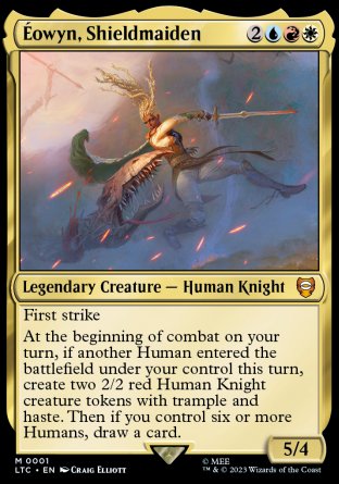 (001) Magic The Gathering Commander: The Lord of the Rings: Tales of Middle-earth Single: ������owyn, Shieldmaiden Holo Mythic