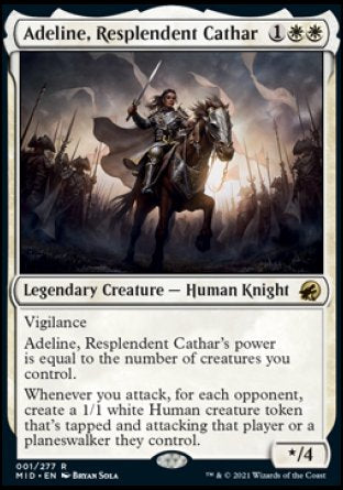(001) Magic The Gathering Innistrad: Midnight Hunt Single: Adeline, Resplendent Cathar Rare