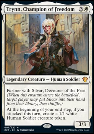 (001/322) Magic The Gathering Commander: Ikoria Single: Trynn, Champion of Freedom Holo Mythic