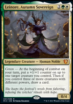 (001) Magic The Gathering Commander: Innistrad: Midnight Hunt Single: Leinore, Autumn Sovereign (V.3) Special