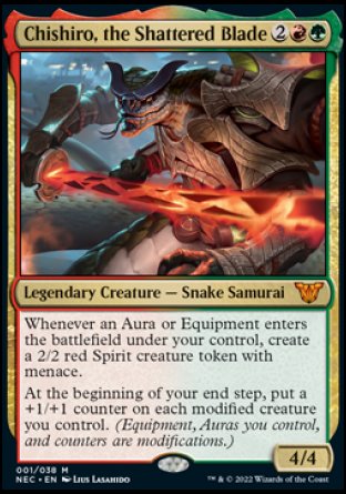(001) Magic The Gathering Commander: Kamigawa: Neon Dynasty Single: Chishiro, the Shattered Blade (V.1) Mythic
