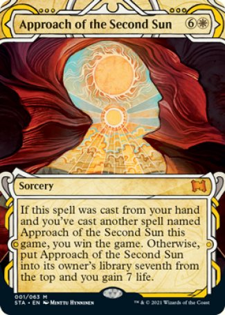 (001) Magic The Gathering Mystical Archive Single: Approach of the Second Sun (V.1) Holo Mythic
