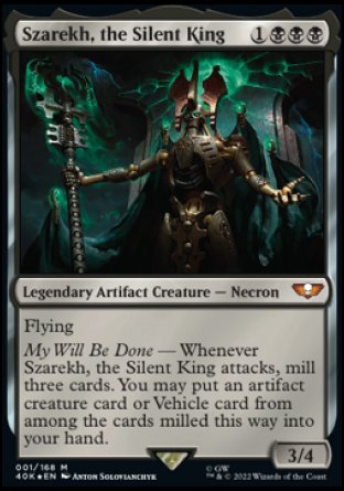 (001) Magic The Gathering Universes Beyond: Warhammer 40000 Single: Szarekh, the Silent King (V.1) Holo Mythic