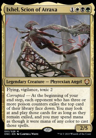 (001) Magic The Gathering Commander: Phyrexia: All Will Be One Single: Ixhel, Scion of Atraxa Holo Mythic