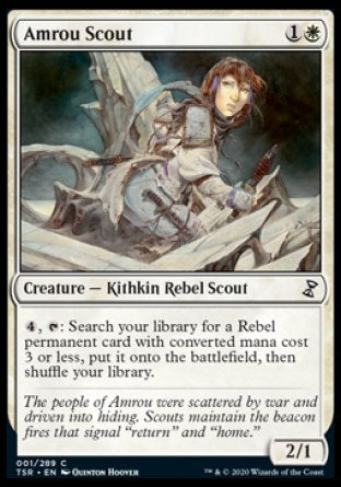 (001/289) Magic The Gathering Time Spiral Remastered Single: Amrou Scout Holo Common