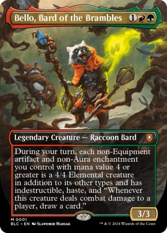 (001) Magic The Gathering Commander: Bloomburrow Single: Bello, Bard of the Brambles Mythic