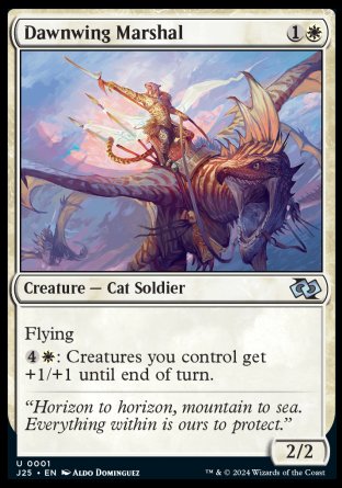 (001) Magic The Gathering Foundations Jumpstart Single: Dawnwing Marshal Uncommon