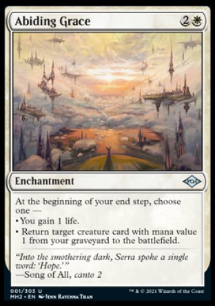 (001) Magic The Gathering Modern Horizons 2 Single: Abiding Grace Holo Uncommon