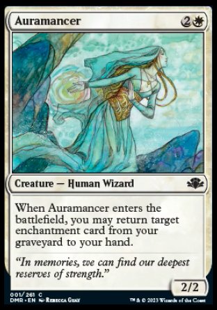 (001) Magic The Gathering Dominaria Remastered Single: Auramancer Holo Common