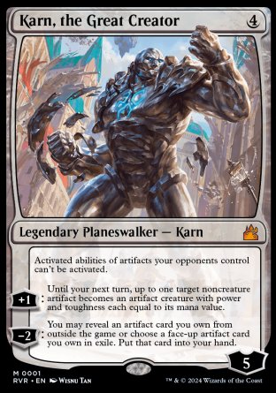 (001) Magic The Gathering Ravnica Remastered Single: Karn, the Great Creator Holo Mythic