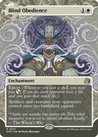 (001) Magic The Gathering Enchanting Tales Single: Blind Obedience Rare