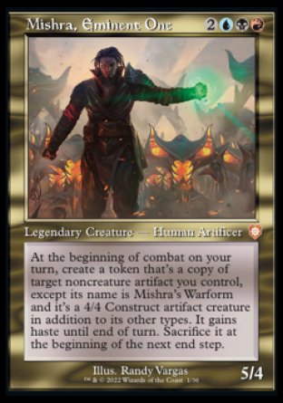 (001) Magic The Gathering Commander: The Brothers' War Single: Mishra, Eminent One Holo Mythic