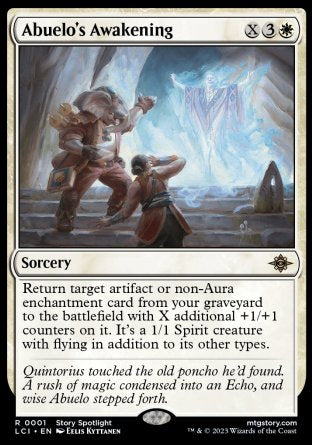 (001) Magic The Gathering The Lost Caverns of Ixalan Single: Abuelo's Awakening Holo Rare