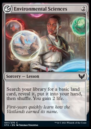 (001) Magic The Gathering Strixhaven: School of Mages Single: Environmental Sciences Holo Common
