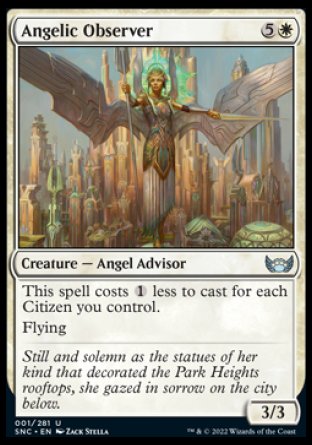 (001) Magic The Gathering Streets of New Capenna Single: Angelic Observer Uncommon