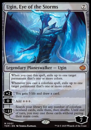 (001) Magic The Gathering Tarkir: Dragonstorm: Promos Single: Ugin, Eye of the Storms (V.1) Mythic