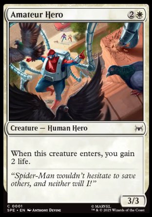 (001) Magic The Gathering Magic: The Gathering | Marvel's Spider-Man: Eternal Single: Amateur Hero Holo Common