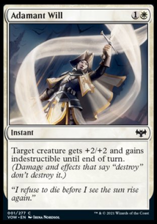 (001) Magic The Gathering Innistrad: Crimson Vow Single: Adamant Will Holo Common