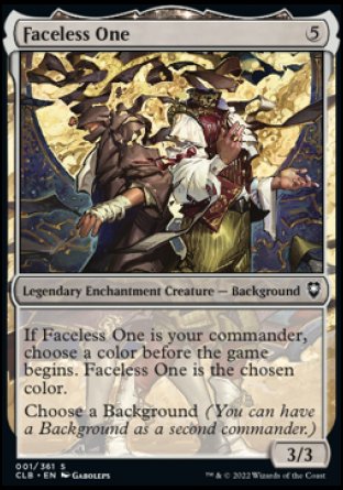 (001) Magic The Gathering Commander Legends: Battle for Baldur's Gate Single: Faceless One Holo Special