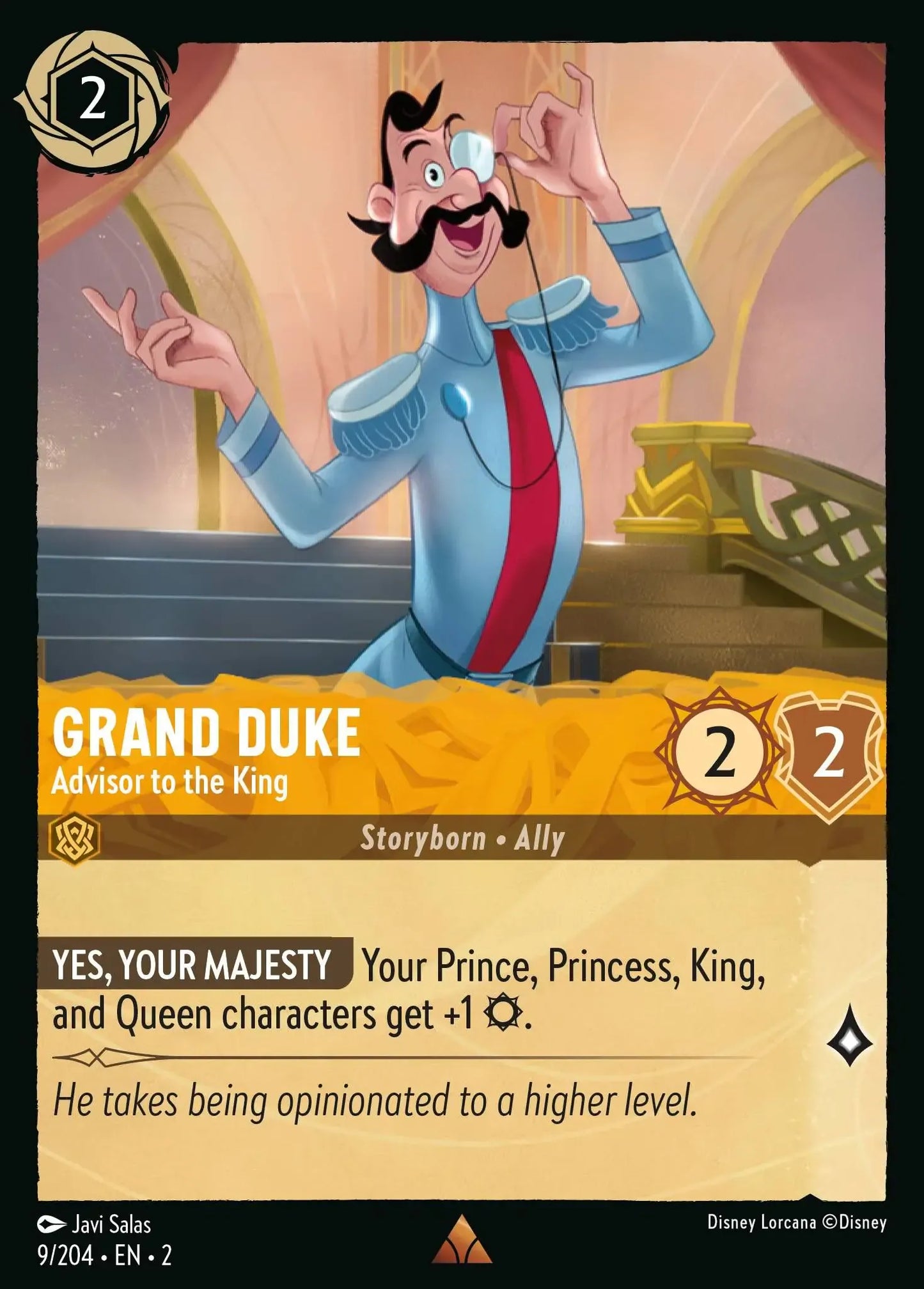 (009) Lorcana Rise of the Floodborn Single: Grand Duke - Advisor to the King Rare
