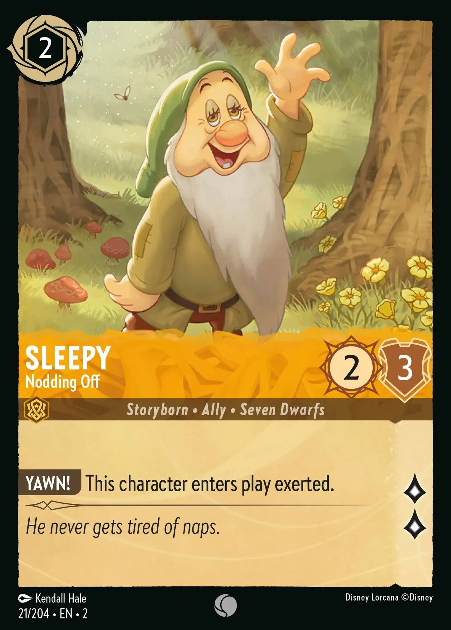 (021) Lorcana Rise of the Floodborn Single: Sleepy - Nodding Off Common
