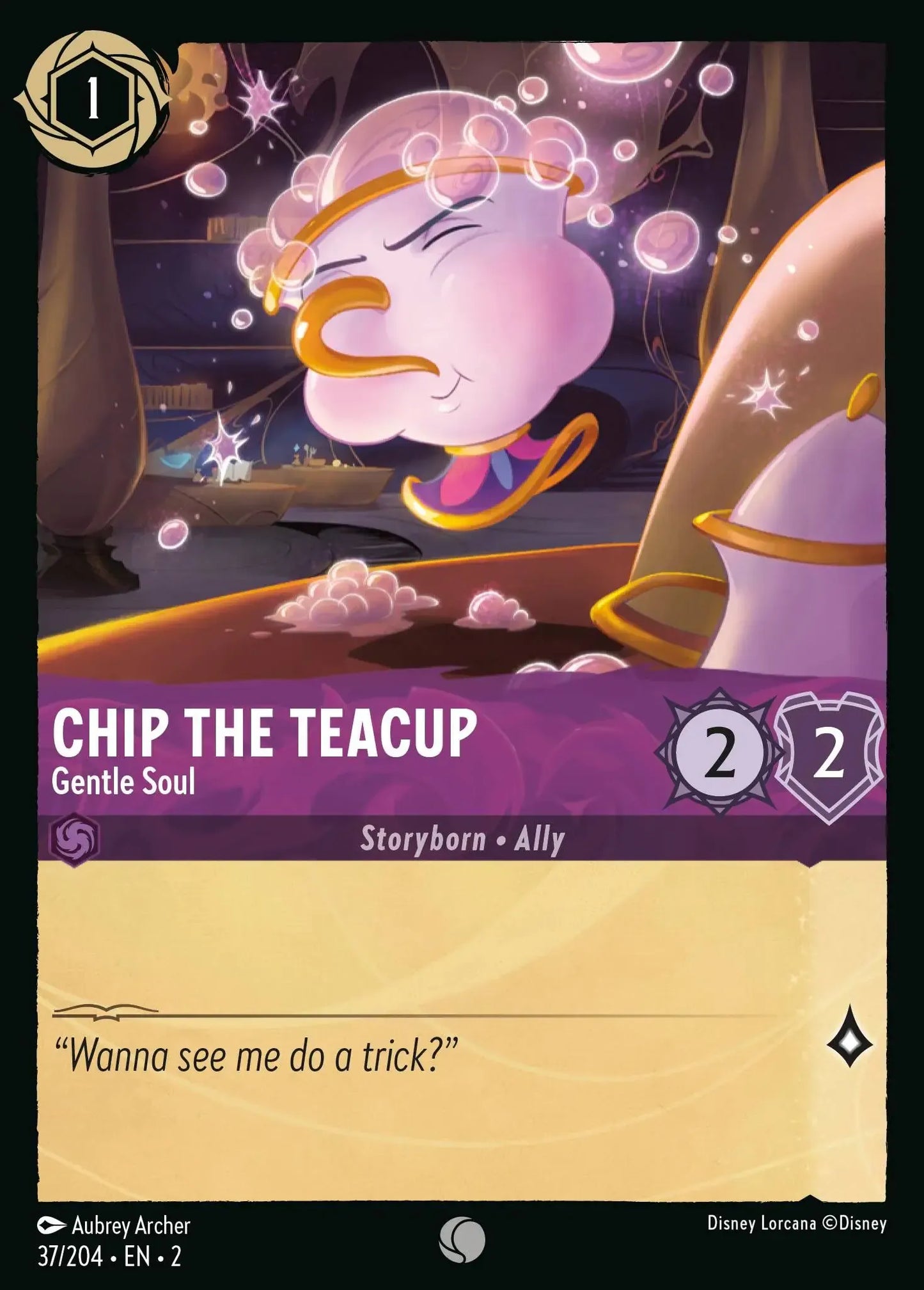 (037) Lorcana Rise of the Floodborn Single: Chip the Teacup - Gentle Soul Common