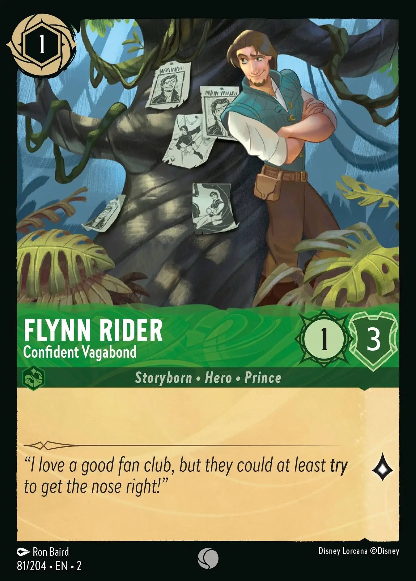 (081) Lorcana Rise of the Floodborn Single: Flynn Rider - Confident Vagabond Common