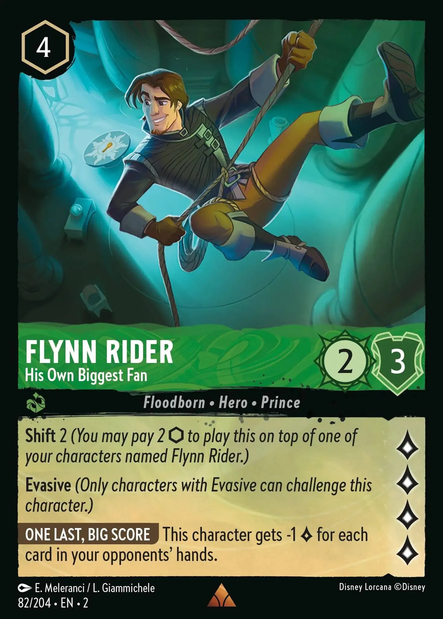 (082) Lorcana Rise of the Floodborn Single: Flynn Rider - His Own Biggest Fan Rare