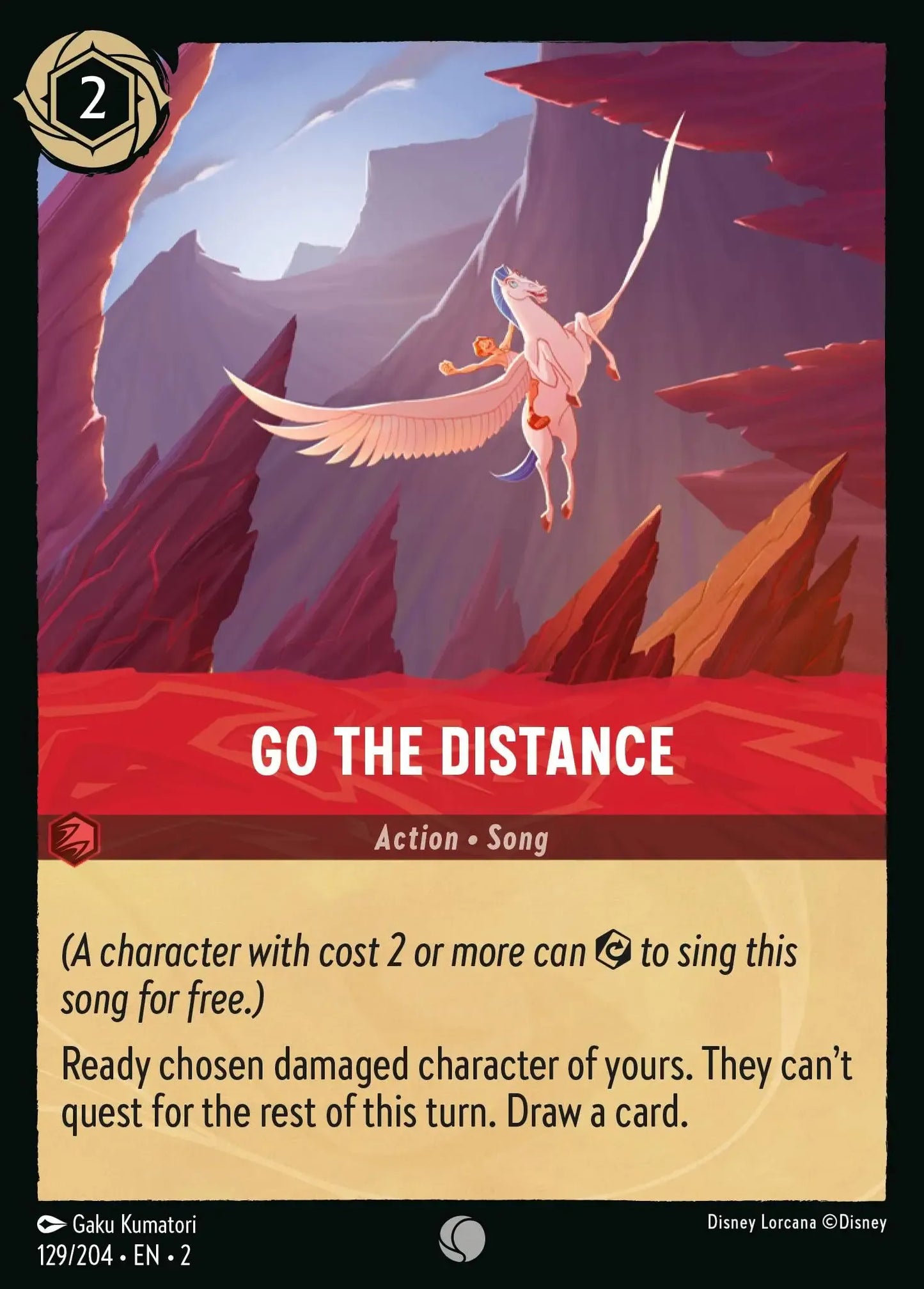 (129) Lorcana Rise of the Floodborn Single: Go the Distance Common