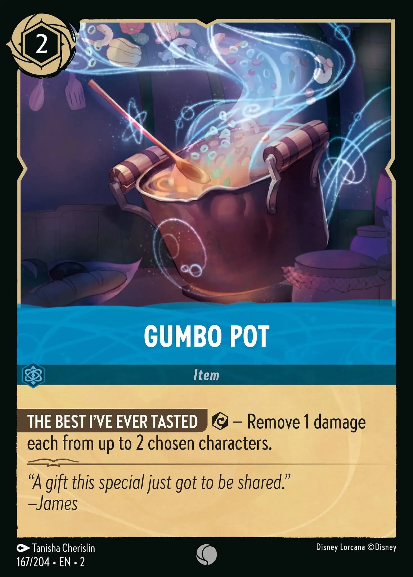(167) Lorcana Rise of the Floodborn Single: Gumbo Pot Common