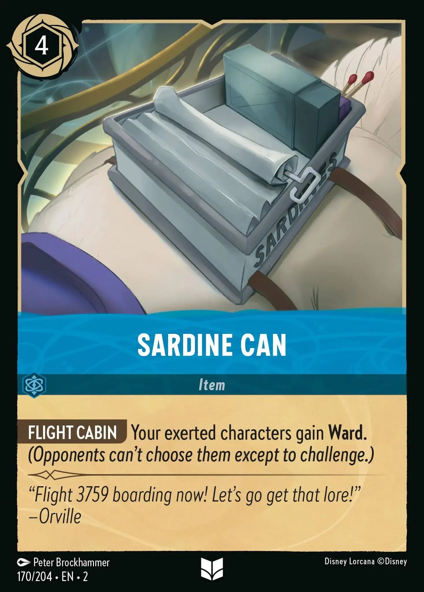 (170) Lorcana Rise of the Floodborn Single: Sardine Can Uncommon