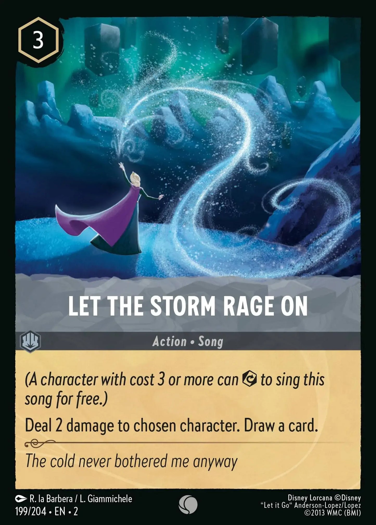 (199) Lorcana Rise of the Floodborn Single: Let the Storm Rage On Holo Common