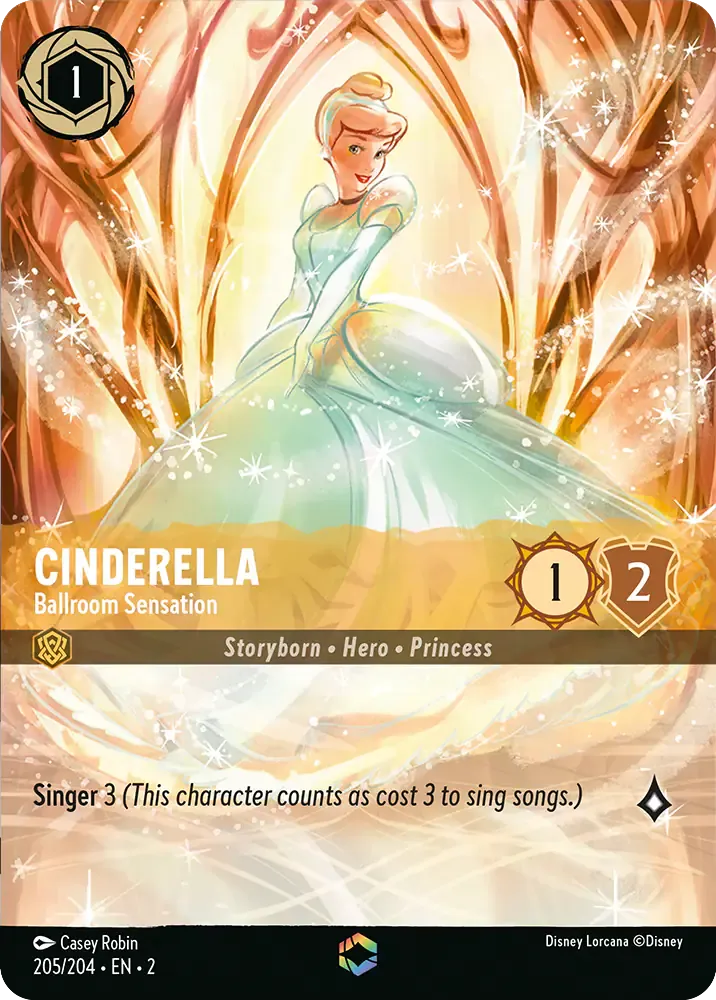 (205) Lorcana Rise of the Floodborn Single: Cinderella - Ballroom Sensation (V.2) Enchanted