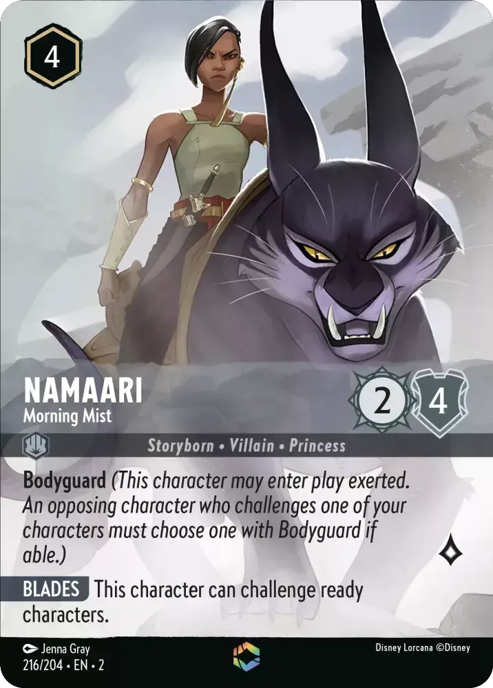 (216) Lorcana Rise of the Floodborn Single: Namaari - Morning Mist (V.2) Enchanted