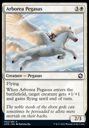 (002) Magic The Gathering Adventures in the Forgotten Realms Single: Arborea Pegasus Holo Common
