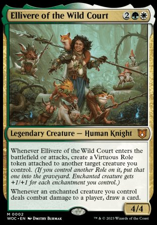 (002) Magic The Gathering Commander: Wilds of Eldraine Single: Ellivere of the Wild Court Mythic