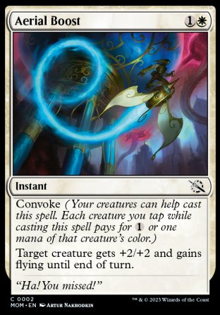 (002) Magic The Gathering March of the Machine Single: Aerial Boost Holo Common