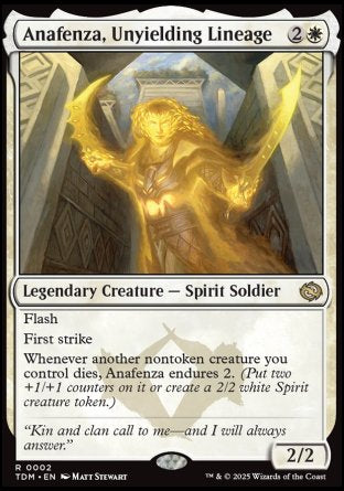 (002) Magic The Gathering Tarkir: Dragonstorm: Promos Single: Anafenza, Unyielding Lineage (V.1) Holo Rare