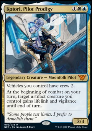 (002) Magic The Gathering Commander: Kamigawa: Neon Dynasty Single: Kotori, Pilot Prodigy (V.1) Holo Mythic
