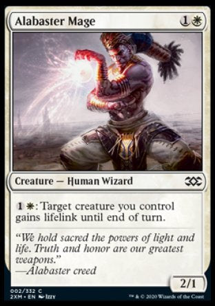 (002/332) Magic The Gathering Double Masters Single: Alabaster Mage Holo Common