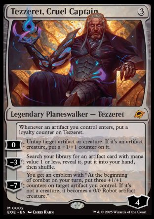 (002) Magic The Gathering Edge of Eternities: Promos Single: Tezzeret, Cruel Captain (V.2) Mythic
