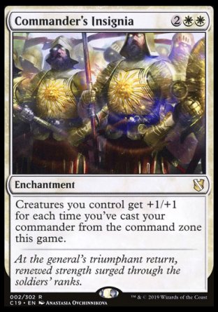 (002) Magic The Gathering Commander 2019 Single: Commander's Insignia Rare