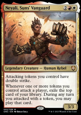(002) Magic The Gathering Commander: Phyrexia: All Will Be One Single: Neyali, Suns' Vanguard Holo Mythic