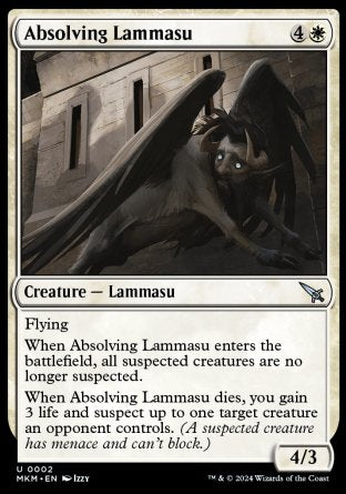 (002) Magic The Gathering Murders at Karlov Manor Single: Absolving Lammasu Holo Uncommon